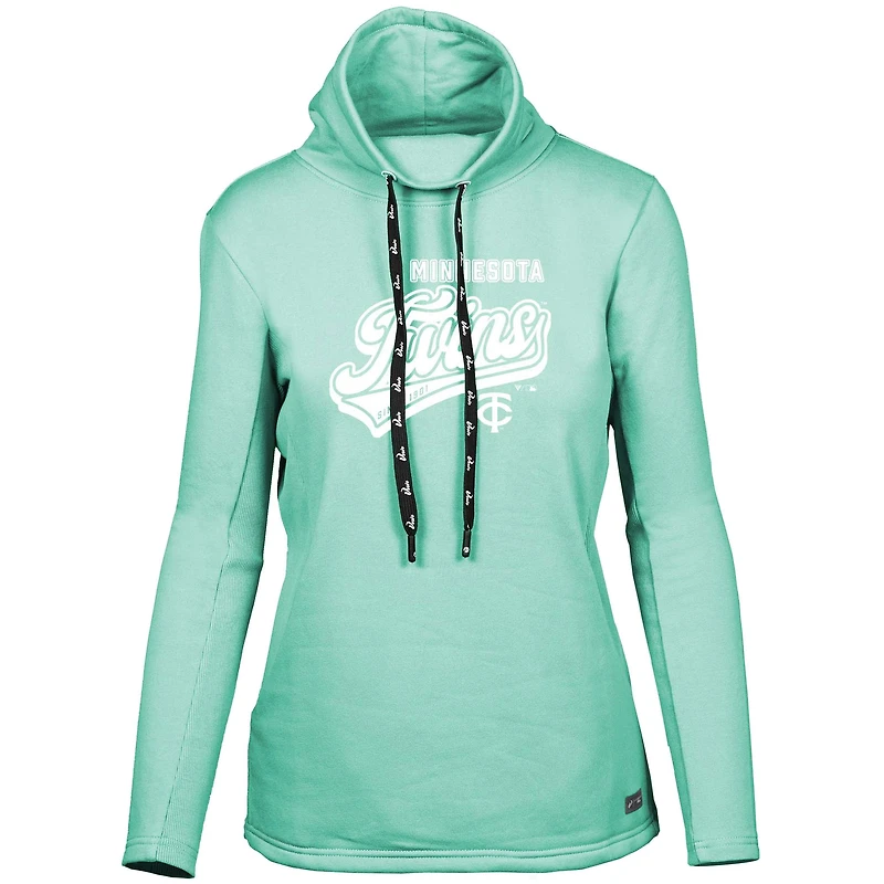 Women's Levelwear Mint Minnesota Twins Loop Sweep Pullover Sweatshirt