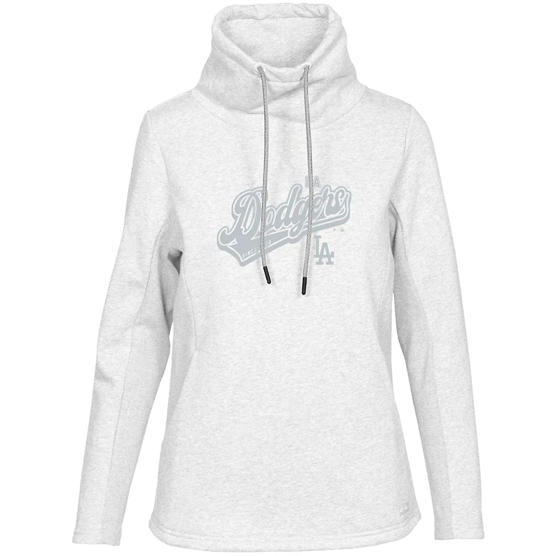 Women's Levelwear  White Los Angeles Dodgers  Loop Sweep Pullover Sweatshirt