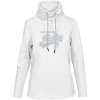 Women's Levelwear  White Philadelphia Phillies  Loop Sweep Pullover Sweatshirt