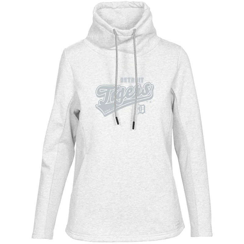 Women's Levelwear  White Detroit Tigers  Loop Sweep Pullover Sweatshirt