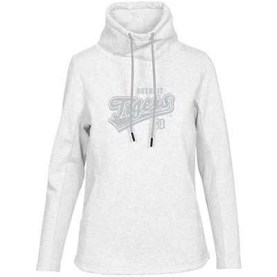 Women's Levelwear  White Detroit Tigers  Loop Sweep Pullover Sweatshirt