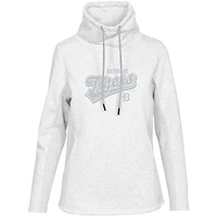 Women's Levelwear  White Detroit Tigers  Loop Sweep Pullover Sweatshirt