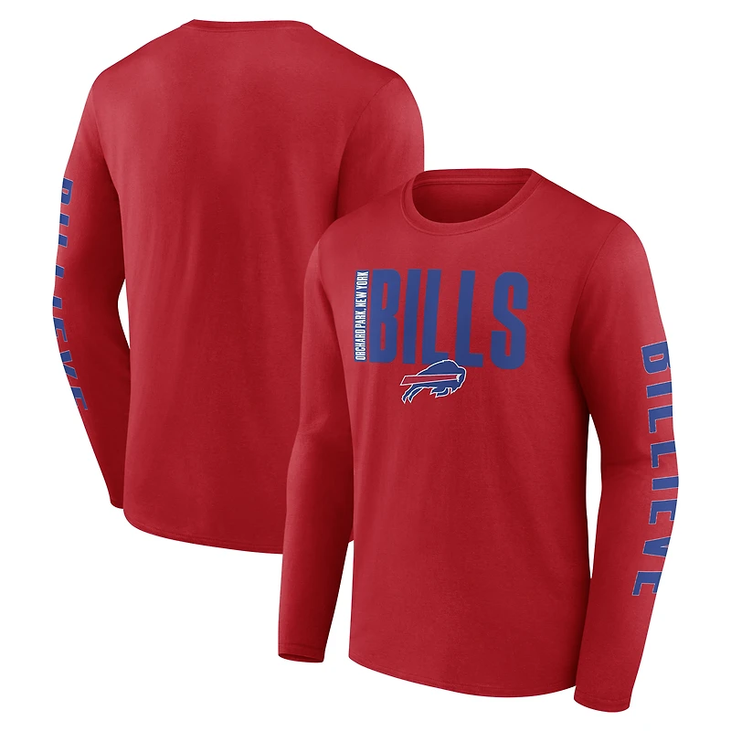 Men's Fanatics Red Buffalo Bills Vision Long Sleeve T-Shirt