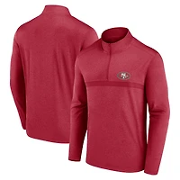 Men's Fanatics  Scarlet San Francisco 49ers Head-to-Head Quarter-Zip Pullover