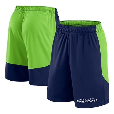 Men's Logo Athletic Navy Minnesota Timberwolves Launch Performance Shorts