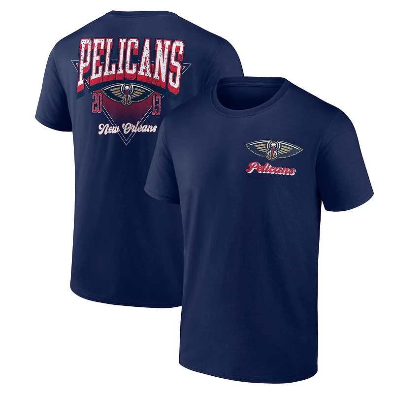 Men's Logo Athletic Navy New Orleans Pelicans Never Over T-Shirt