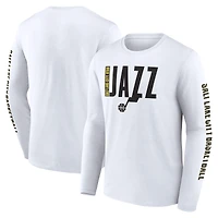 Men's Logo Athletic White Utah Jazz Vision Long Sleeve T-Shirt