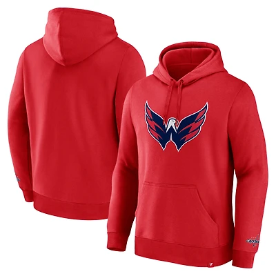 Men's Fanatics Red Washington Capitals Elevated Pullover Hoodie