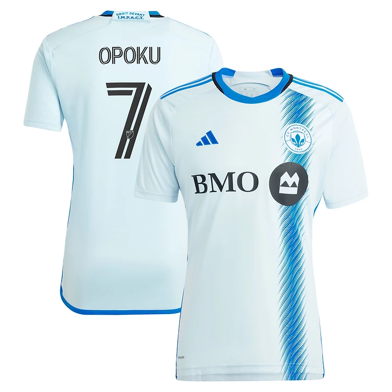 Men's adidas Kwadwo Opoku Light Blue CF Montreal 2024 La Main Replica Player Jersey