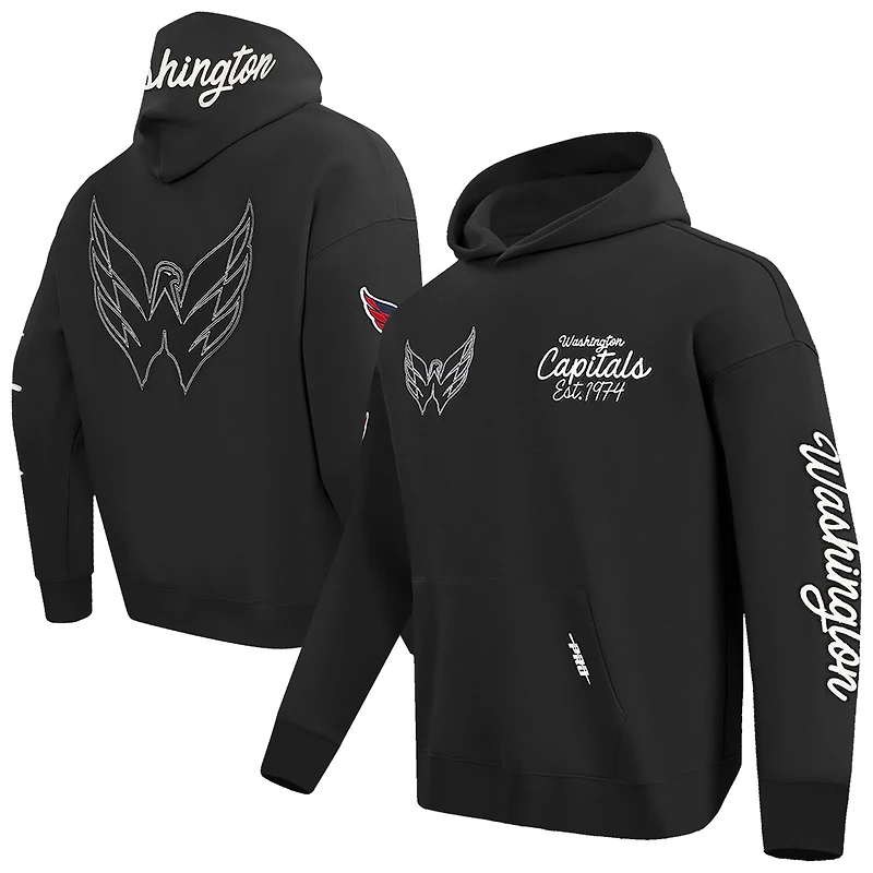 Men's Pro Standard Black Washington Capitals Paint the City Pullover Hoodie
