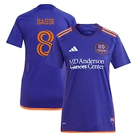 Women's adidas Amine Bassi Purple Houston Dynamo FC 2024 Still Holdin' Replica Player Jersey