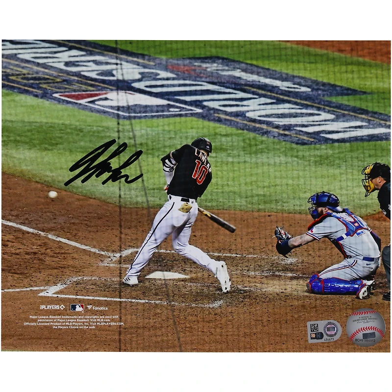 Jordan Lawlar Arizona Diamondbacks Autographed 8" x 10" 2023 World Series Hitting Photograph