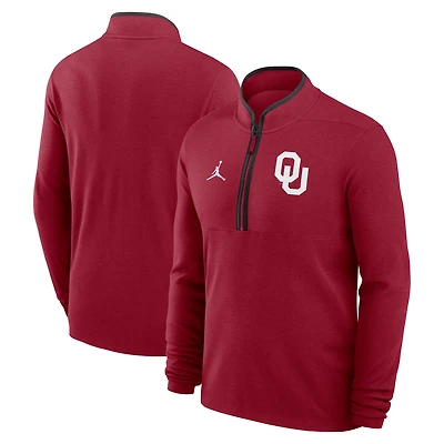 Men's Jordan Brand Crimson Oklahoma Sooners Victory Half-Zip Sweatshirt