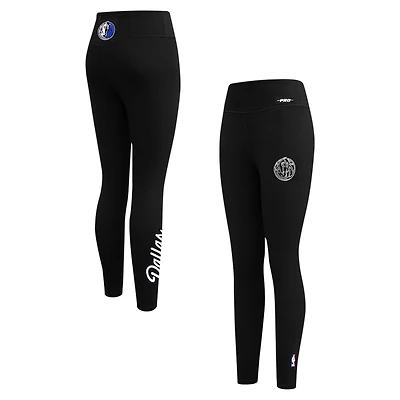 Women's Pro Standard Black Dallas Mavericks Paint the City Tri-Blend Jersey Leggings