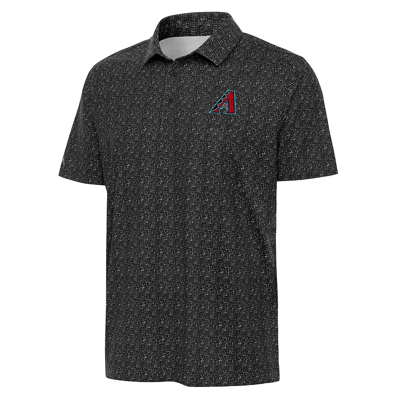 Men's Antigua Black Arizona Diamondbacks Figment Polo