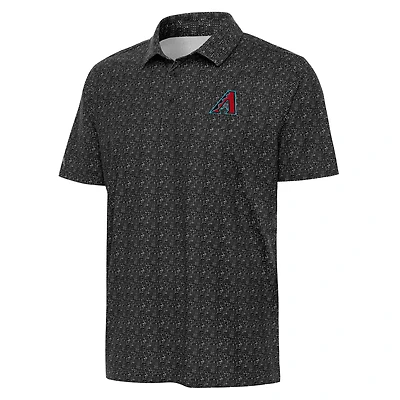 Men's Antigua Black Arizona Diamondbacks Figment Polo