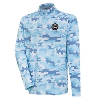 Men's Antigua  White Chicago Cubs Discord Quarter-Zip Sweatshirt