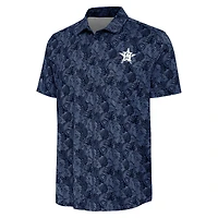 Men's Antigua  Navy Houston Astros Tonal Logo Resort Button-Up Shirt