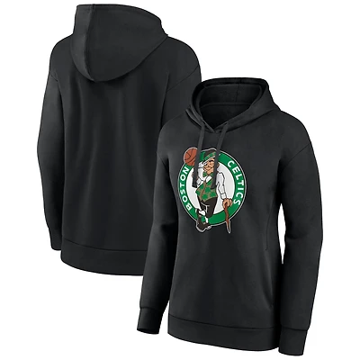 Women's Black Boston Celtics Primary Logo Pullover Hoodie