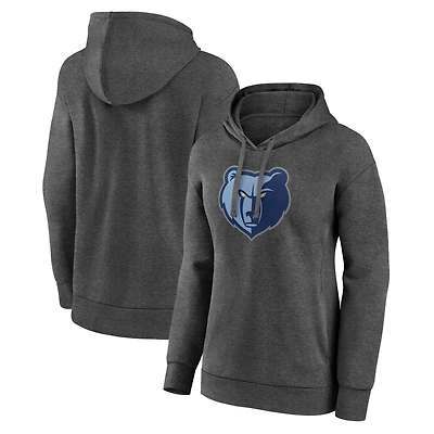 Women's Charcoal Memphis Grizzlies Primary Logo Pullover Hoodie