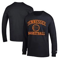 Men's Champion Black Tennessee Volunteers Basketball Icon Long Sleeve T-Shirt