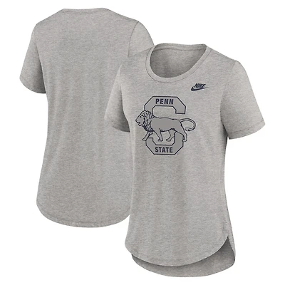 Women's Nike Heather Gray Penn State Nittany Lions Legacy Tri-Blend T-Shirt