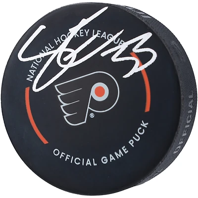 Samuel Ersson Philadelphia Flyers Autographed Official Game Puck