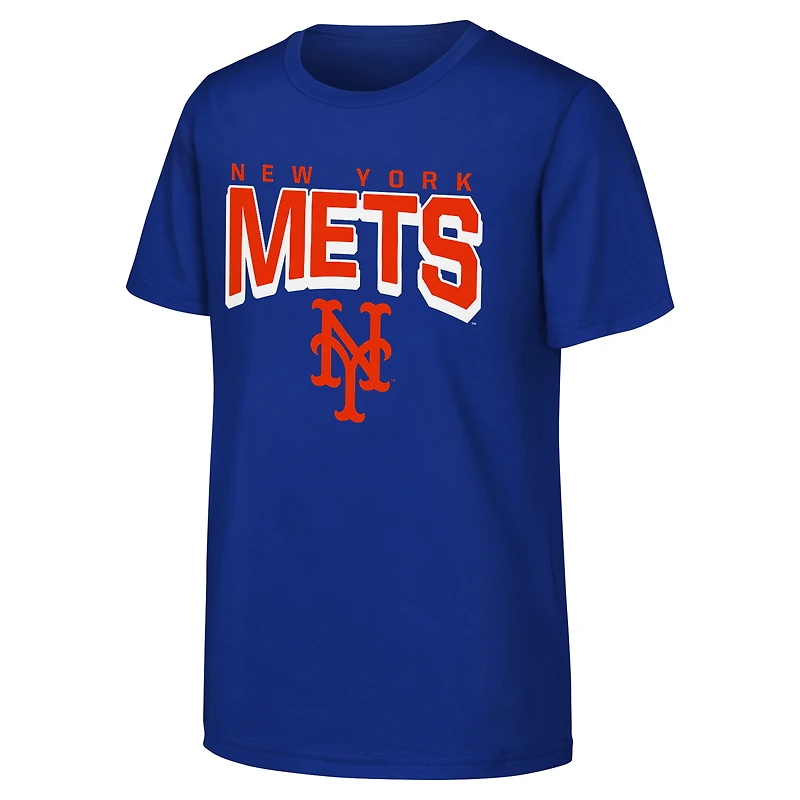 Youth  Royal New York Mets On The Block T-Shirt