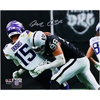 Maxx Crosby Las Vegas Raiders Autographed 8" x 10" Sacking the Quarterback Photograph
