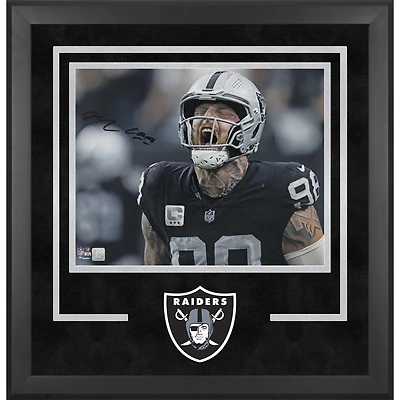 Maxx Crosby Las Vegas Raiders Autographed Deluxe Framed 16" x 20" Scream Photograph