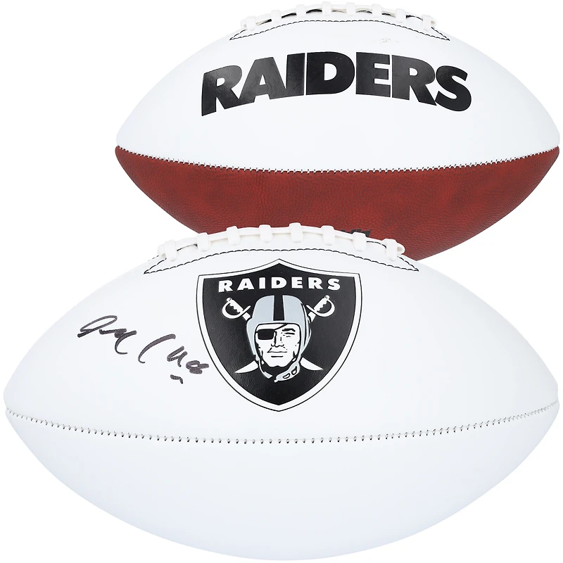 Maxx Crosby Las Vegas Raiders Autographed Franklin White Panel Football