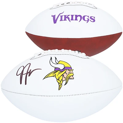 Justin Jefferson Minnesota Vikings Autographed Franklin White Panel Football