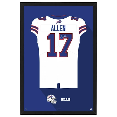 Josh Allen Buffalo Bills Away Jersey Framed Art Print