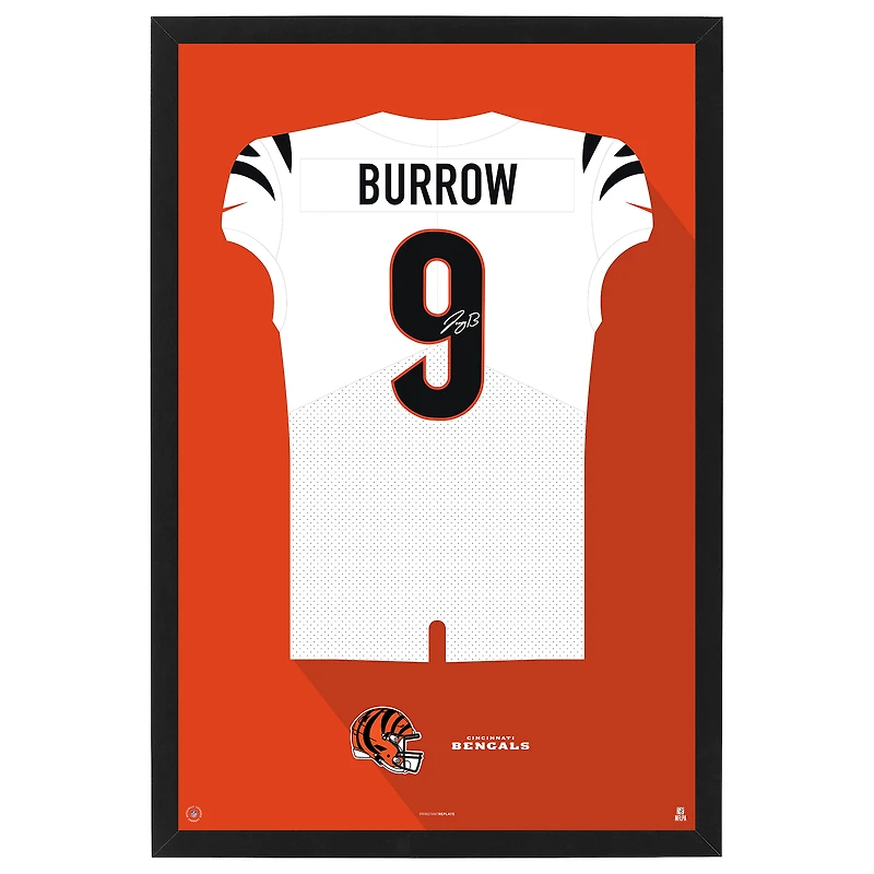 Joe Burrow Cincinnati Bengals Away Jersey Framed Art Print