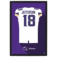 Justin Jefferson Minnesota Vikings Away Jersey Framed Art Print