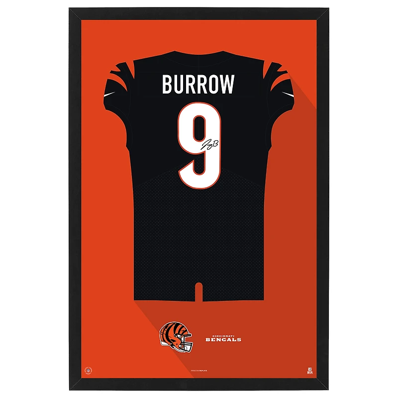 Joe Burrow Cincinnati Bengals Home Jersey Framed Art Print