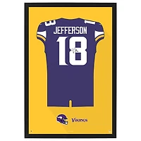 Justin Jefferson Minnesota Vikings Home Jersey Framed Art Print