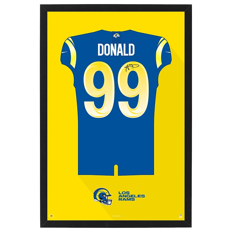 Aaron Donald Los Angeles Rams Home Jersey Framed Art Print