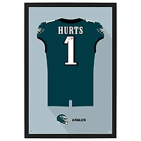 Jalen Hurts Philadelphia Eagles Home Jersey Framed Art Print