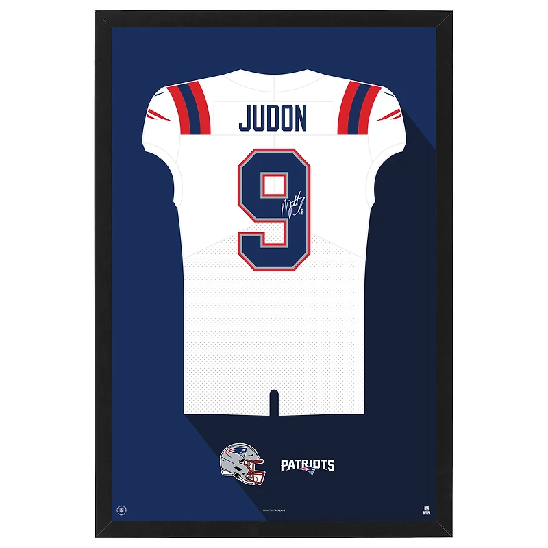 Matthew Judon New England Patriots Away Jersey Framed Art Print