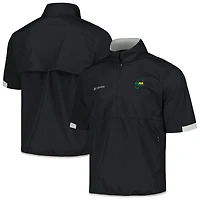 Men's Columbia Black WM Phoenix Open Big Shot Omni-Wick Short Sleeve Half-Zip Windbreaker Jacket