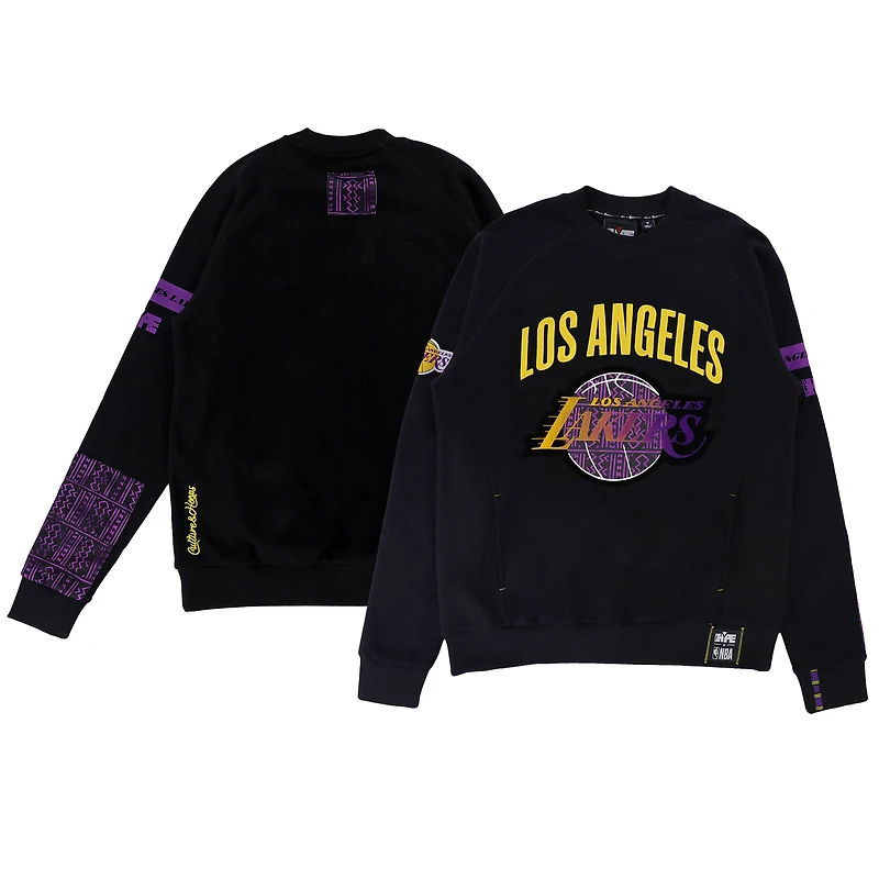 Unisex NBA x Two Hype Black Los Angeles Lakers Culture & Hoops Heavyweight Pullover Sweatshirt