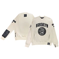 Unisex NBA x Two Hype  Cream Brooklyn Nets Culture & Hoops Heavyweight Pullover Sweatshirt