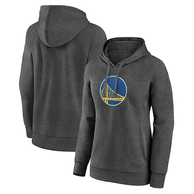 Women's Charcoal Golden State Warriors Primary Logo Pullover Hoodie
