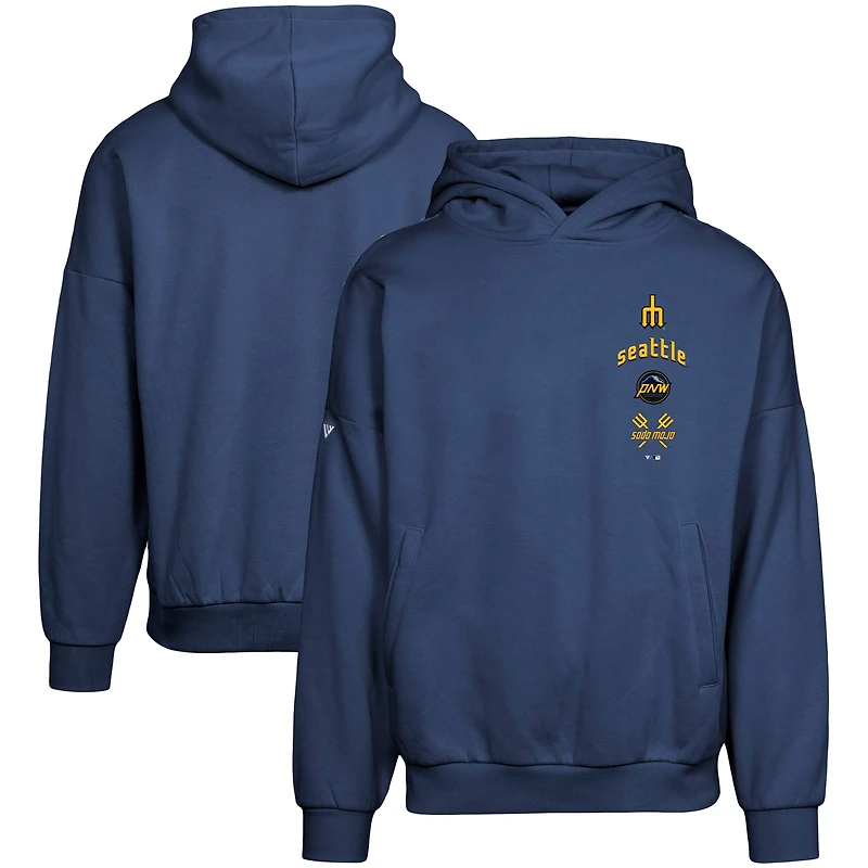 Men's Levelwear Navy Seattle Mariners City Connect Contact Baseline Pullover Hoodie