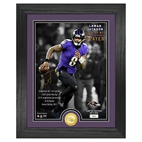 Highland Mint Lamar Jackson Baltimore Ravens 13" x 16" 2023 NFL MVP Bronze Coin Photo Mint