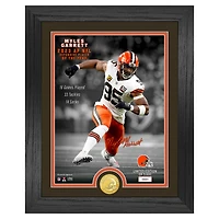 Highland Mint Myles Garrett Cleveland Browns 13" x 16" 2023 NFL Defensive Player of the Year Bronze Coin Photo Mint