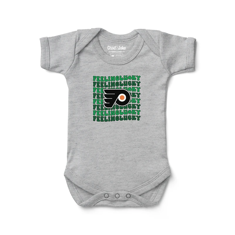 Newborn Chad & Jake Heather Gray Philadelphia Flyers Feeling Lucky Bodysuit