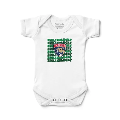 Newborn Chad & Jake White Florida Panthers Feeling Lucky Bodysuit