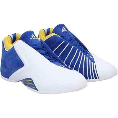 Kansas Jayhawks Team-Issued White/Royal TMAC 3 adidas Shoes from the Basketball Program